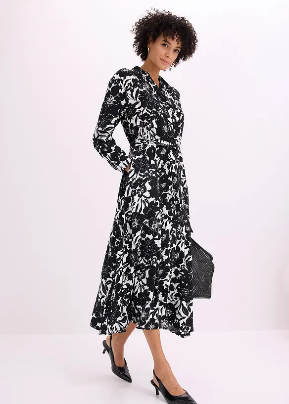 Hemdblusenkleid aus Viskose, bonprix