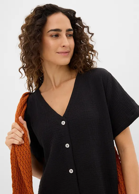 Blusenkleid aus softem Musselin, bonprix