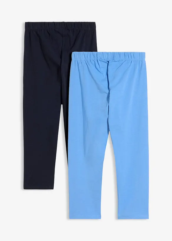 Lot de 2 leggings 3/4 en coton extensible, bonprix