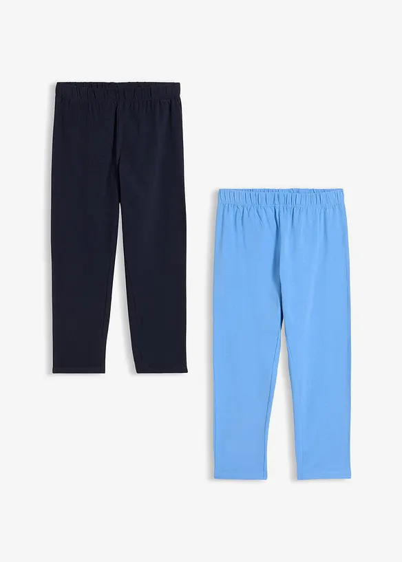 Lot de 2 leggings 3/4 en coton extensible, bonprix
