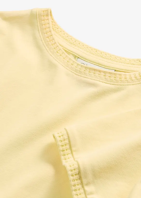 T-shirt &agrave; liser&eacute;s en dentelle, bonprix