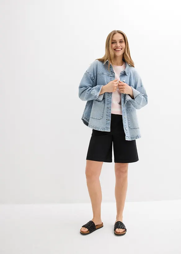 Papertouch-Bermuda aus Baumwoll-Mix, bonprix