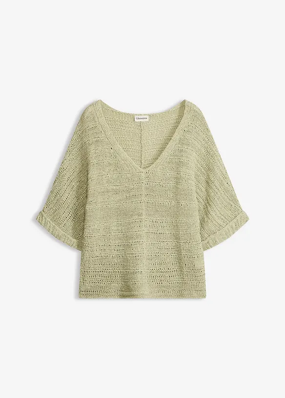 Pull en maille ajour&eacute;e, bonprix