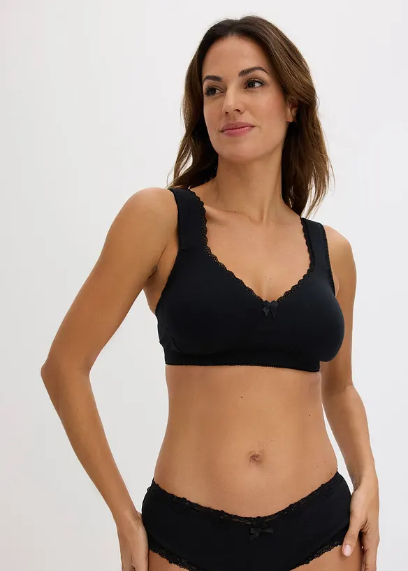 Minimizer T-Shirt-BH ohne B&uuml;gel mit Bio-Baumwolle (2er Pack), bonprix