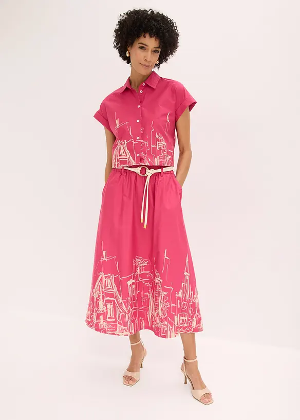 Midirock aus reiner Bio-Baumwolle, bonprix