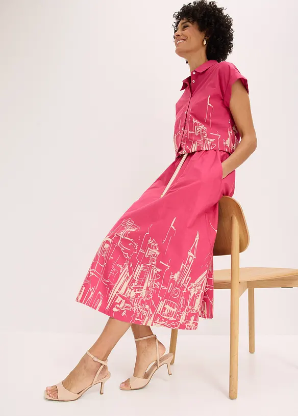 Midirock aus reiner Bio-Baumwolle, bonprix