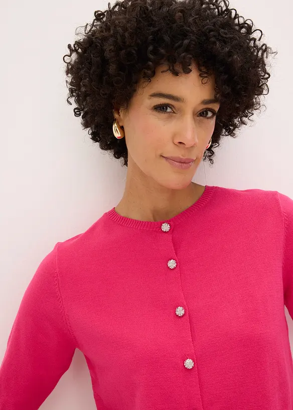 Feinstrickjacke aus feinem Viskose-Mix, bonprix