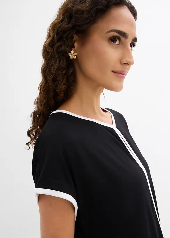 T-shirt avec passepoil, bonprix