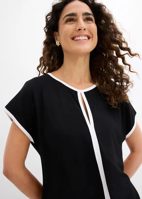 T-shirt avec passepoil, bonprix