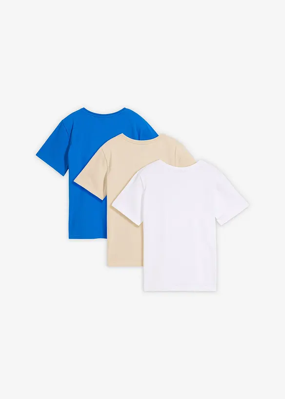 Lot de 3 T-shirts 100% coton, bonprix