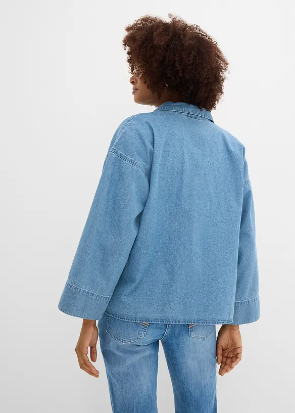 Jeansbluse aus Bio-Baumwolle, bonprix