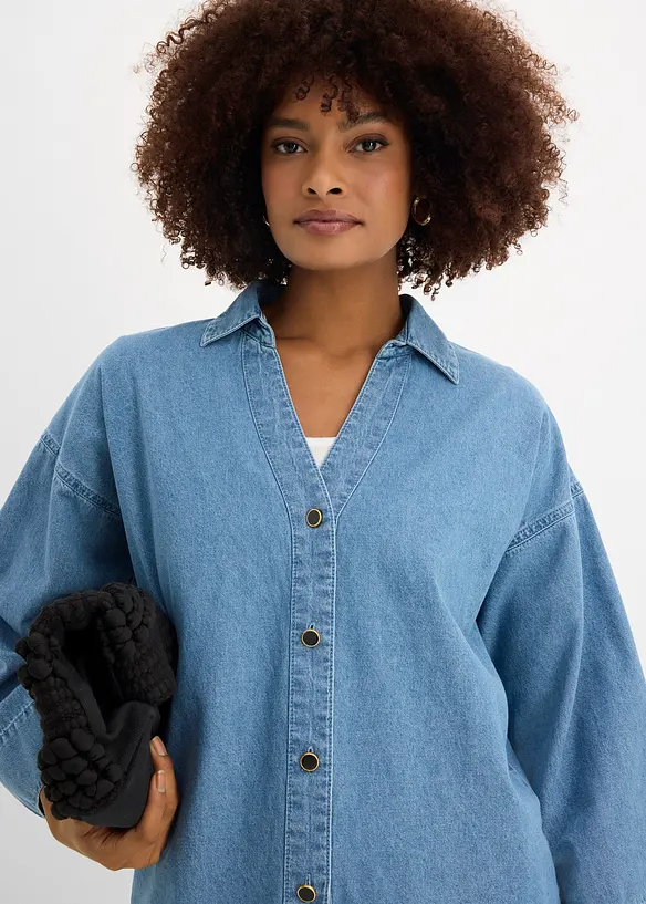 Jeansbluse aus Bio-Baumwolle, bonprix