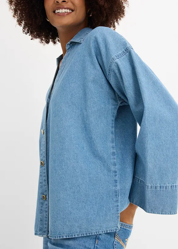 Jeansbluse aus Bio-Baumwolle, bonprix