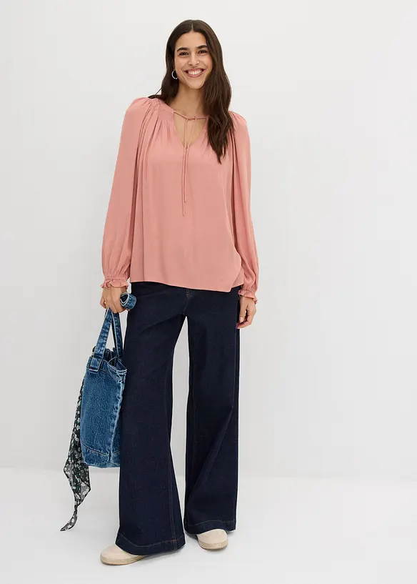 Tunikabluse aus flie&szlig;ender Viskose, bonprix