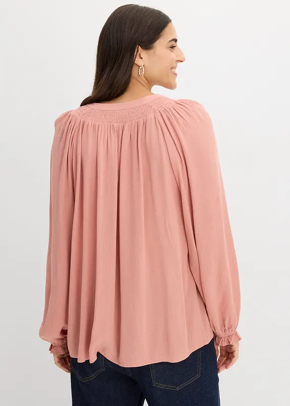 Tunikabluse aus flie&szlig;ender Viskose, bonprix