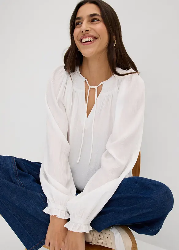 Tunikabluse aus flie&szlig;ender Viskose, bonprix