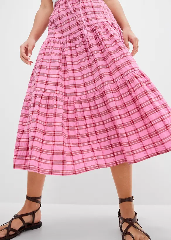 Jupe midi 100% coton, bonprix