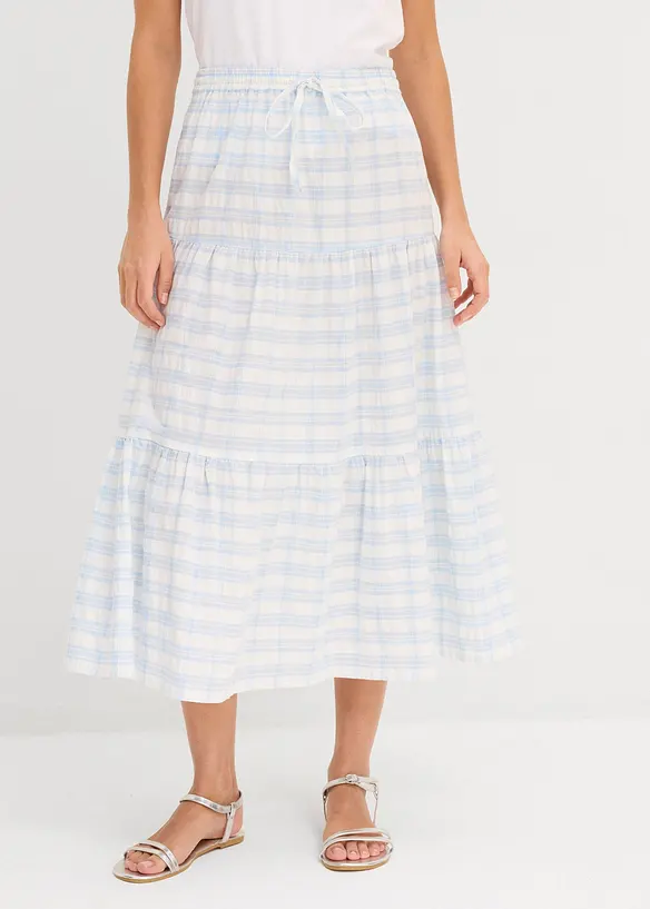 Jupe midi 100% coton, bonprix
