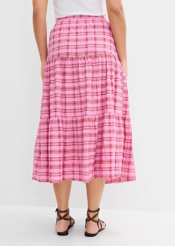 Jupe midi 100% coton, bonprix