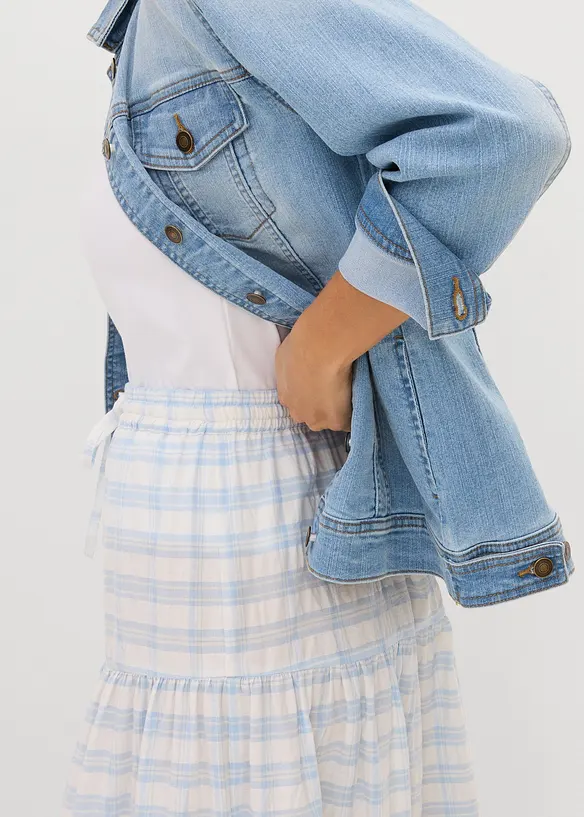 Jupe midi 100% coton, bonprix