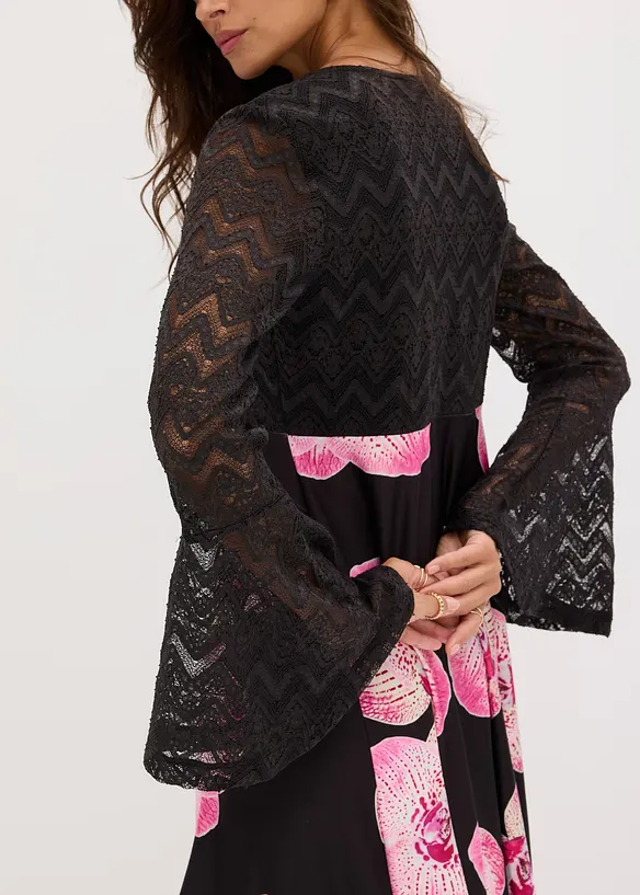 Jerseykleid mit Spitze, bonprix