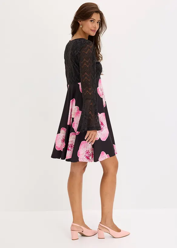 Jerseykleid mit Spitze, bonprix