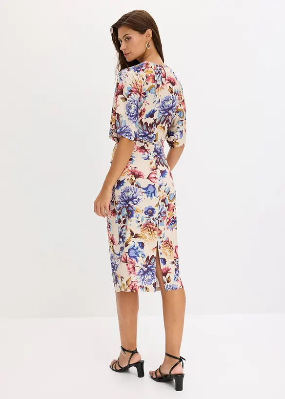 Robe midi twist&eacute;e devant, bonprix