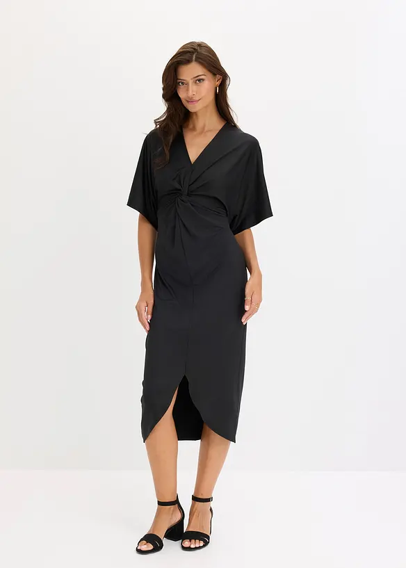 Robe midi effet twist&eacute;, bonprix