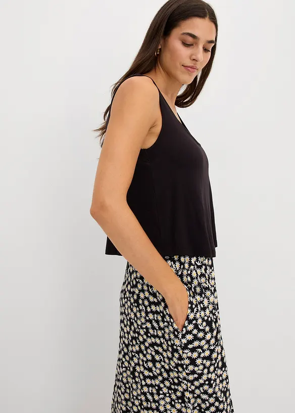 Robe fluide en jersey viscose extensible, bonprix