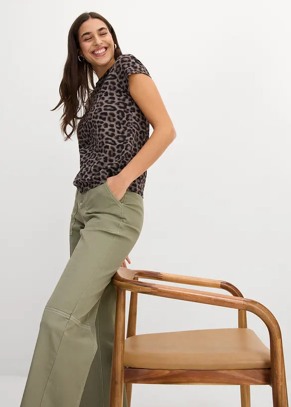 Shirt (3er Pack) aus Baumwoll-Elasthan-Mix, bonprix