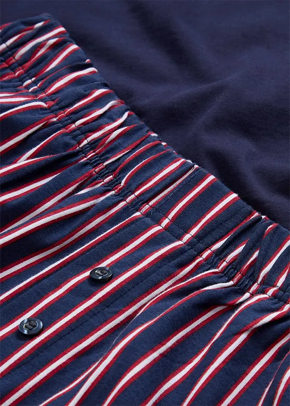 Pyjashort 100% coton avec short tiss&eacute;, bonprix