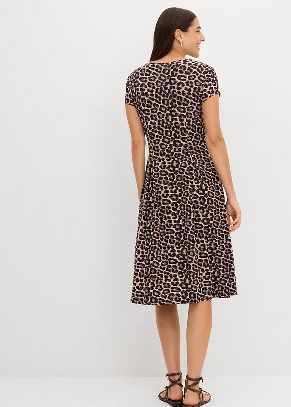 Jerseykleid mit Leodruck, bonprix