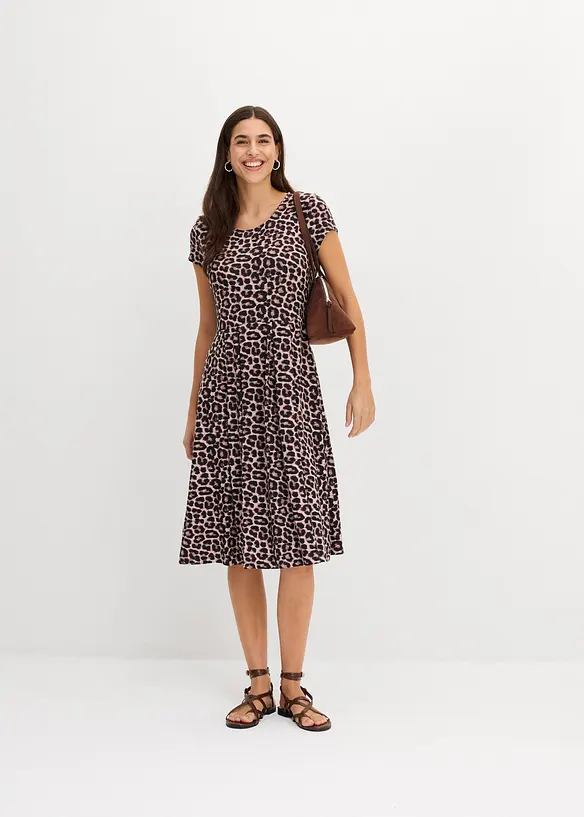 Jerseykleid mit Leodruck, bonprix