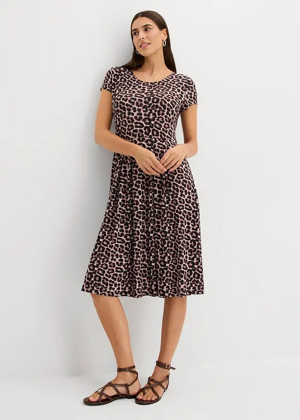 Jerseykleid mit Leodruck, bonprix