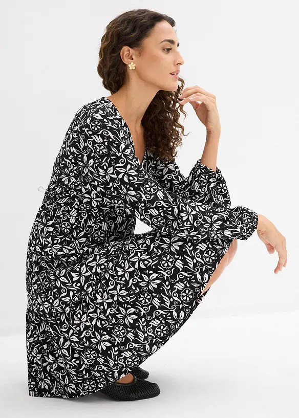 Tunika-Kleid aus leichtem Cr&ecirc;pe, bonprix