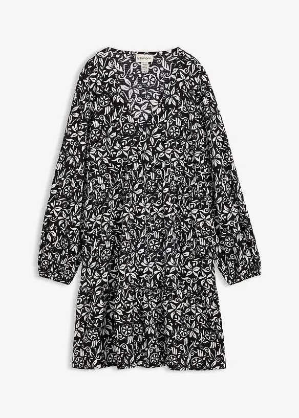 Tunika-Kleid aus leichtem Cr&ecirc;pe, bonprix