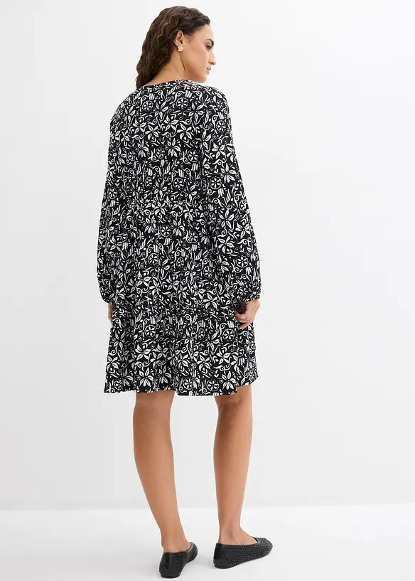 Tunika-Kleid aus leichtem Cr&ecirc;pe, bonprix