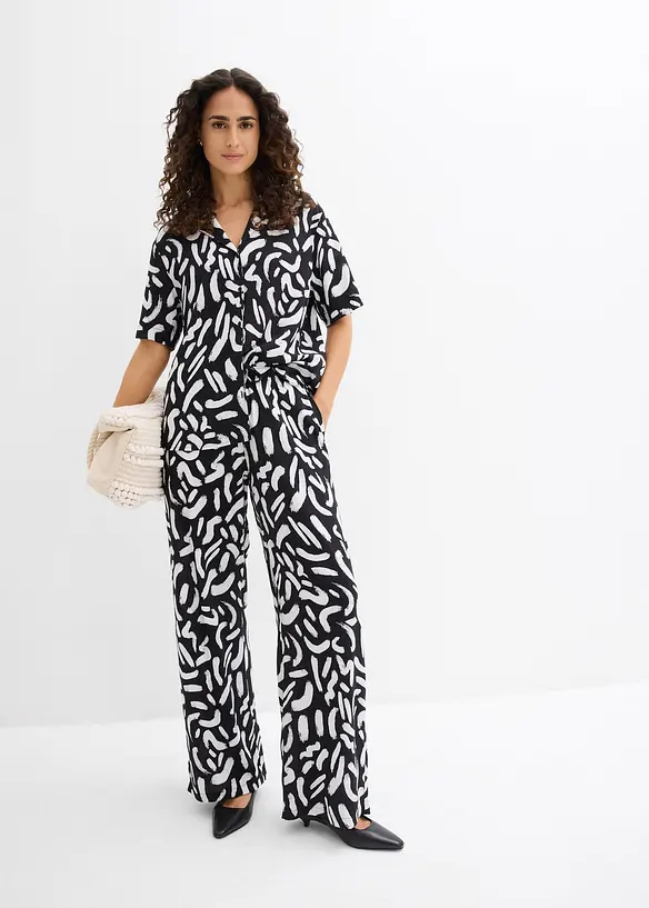 Hemdbluse aus flie&szlig;ender Viskose, bonprix