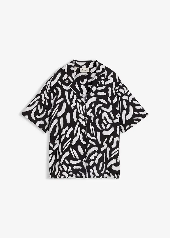 Hemdbluse aus flie&szlig;ender Viskose, bonprix