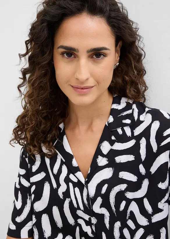 Hemdbluse aus flie&szlig;ender Viskose, bonprix