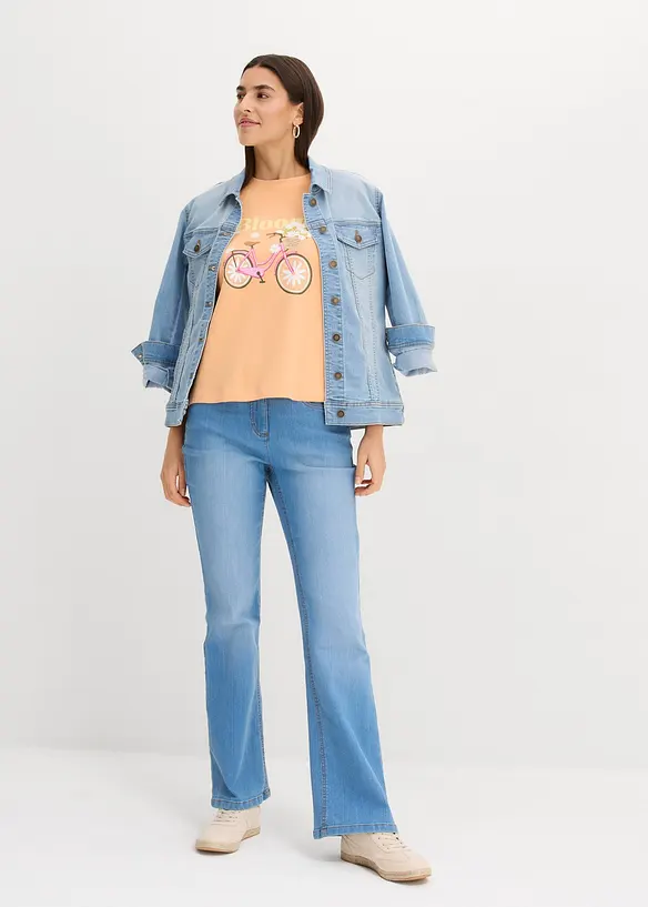 Lockeres T-Shirt aus reiner Baumwolle, bonprix