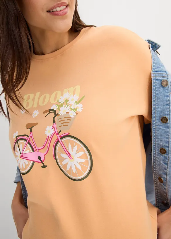 Lockeres T-Shirt aus reiner Baumwolle, bonprix