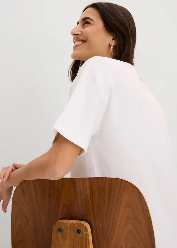 Lockeres T-Shirt aus reiner Baumwolle, bonprix