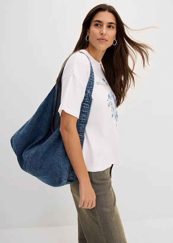 Lockeres T-Shirt aus reiner Baumwolle, bonprix