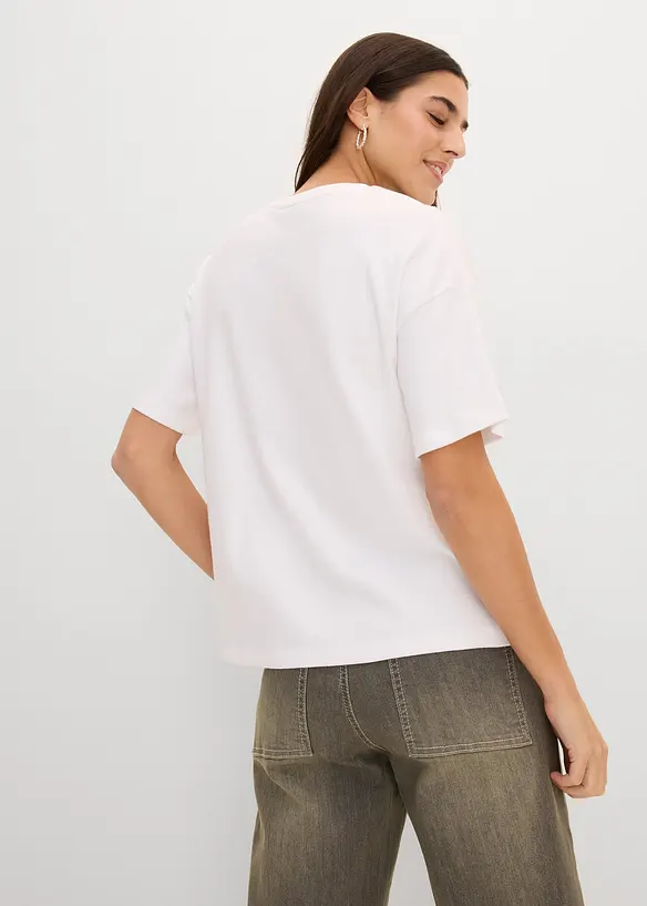 Lockeres T-Shirt aus reiner Baumwolle, bonprix