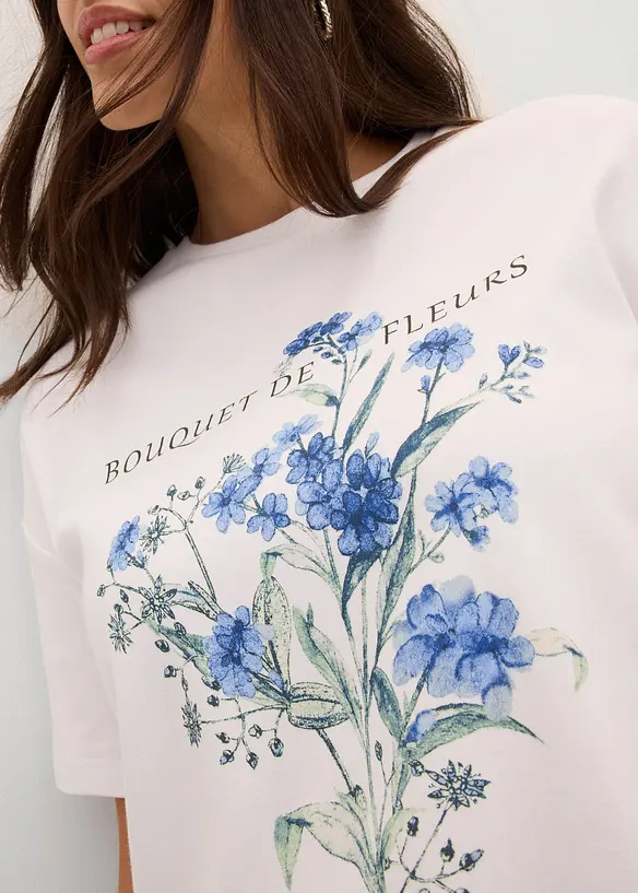 Lockeres T-Shirt aus reiner Baumwolle, bonprix