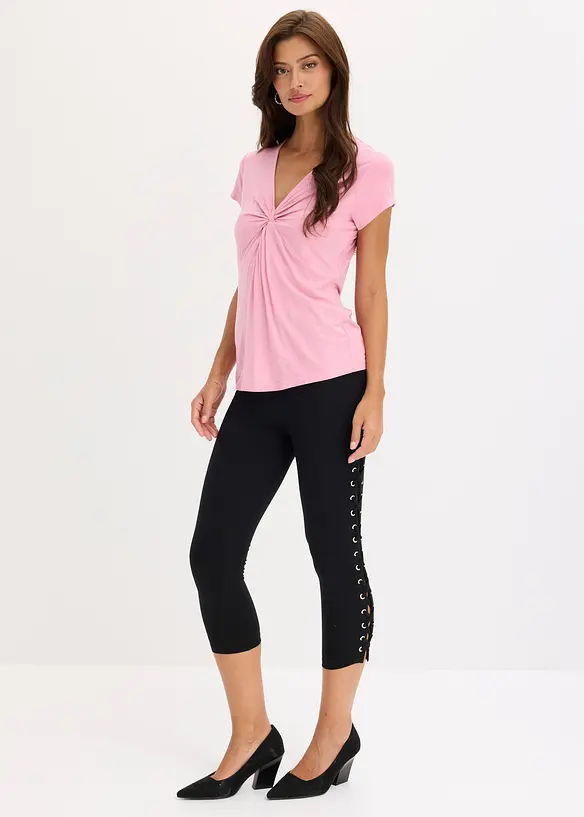 Legging corsaire avec la&ccedil;age, bonprix