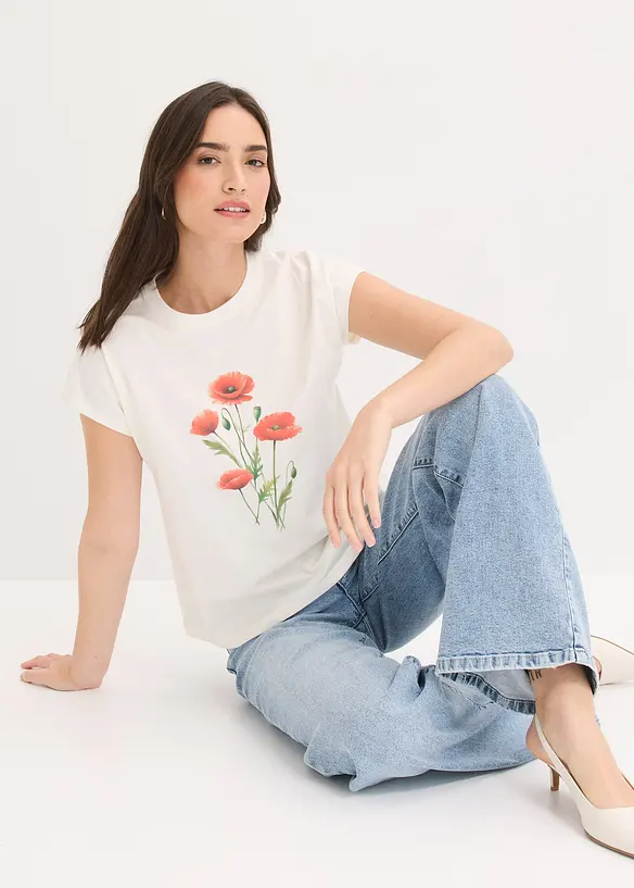 T-shirt en coton extensible, bonprix