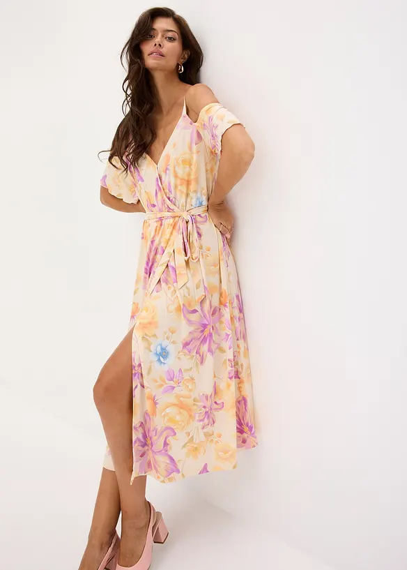 Midikleid mit offenen Schultern, bonprix