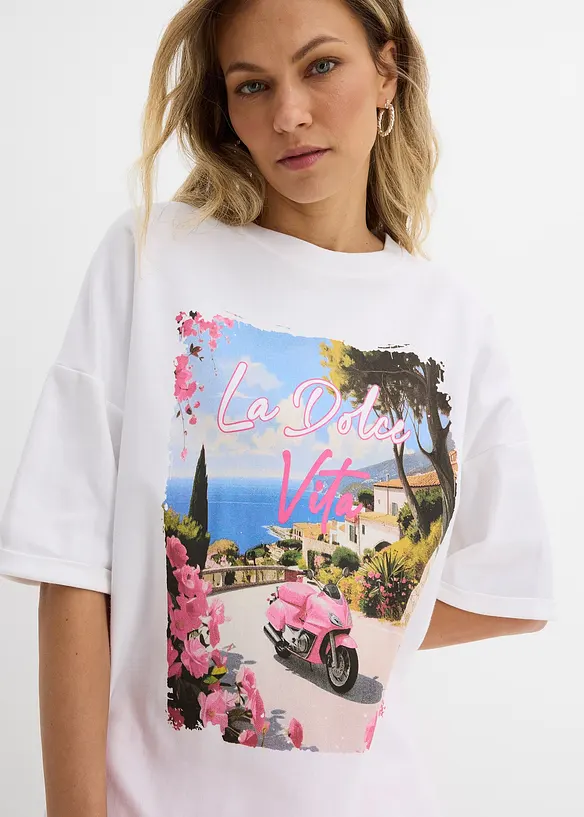 T-shirt oversize 100% coton, bonprix